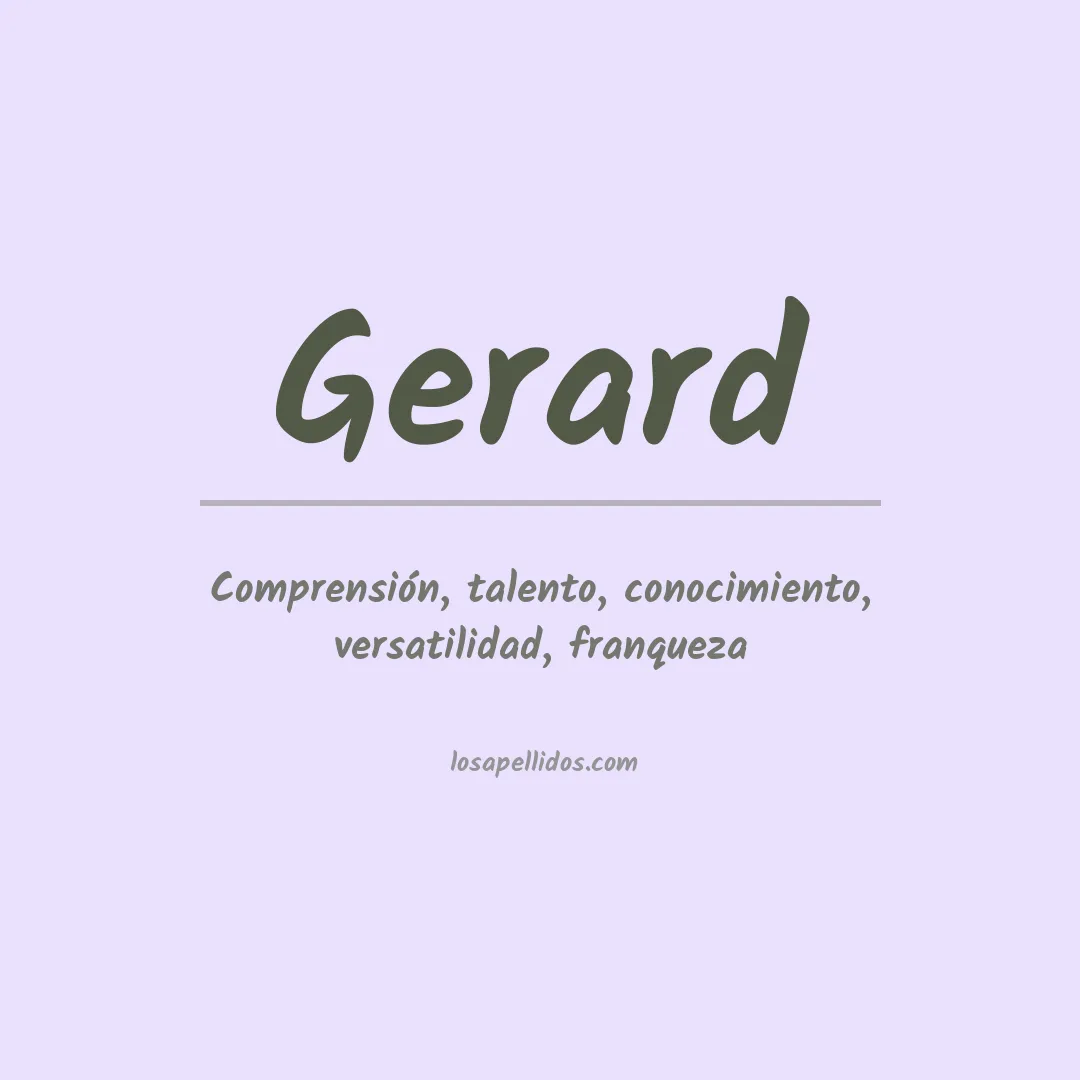 Apellido Gerard