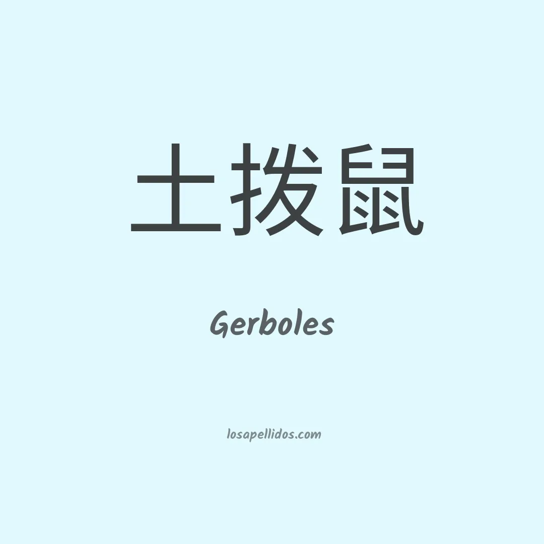 Gerboles en chino