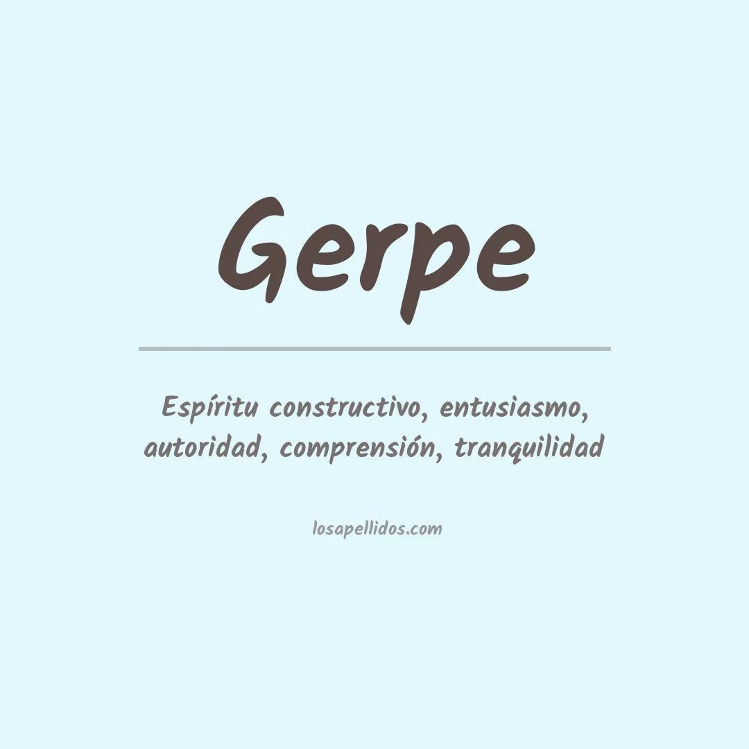 Apellido Gerpe
