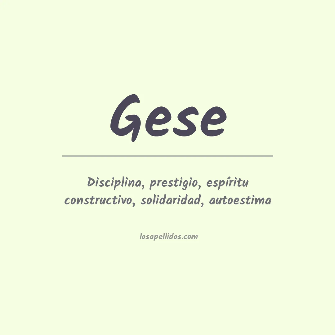 Apellido Gese