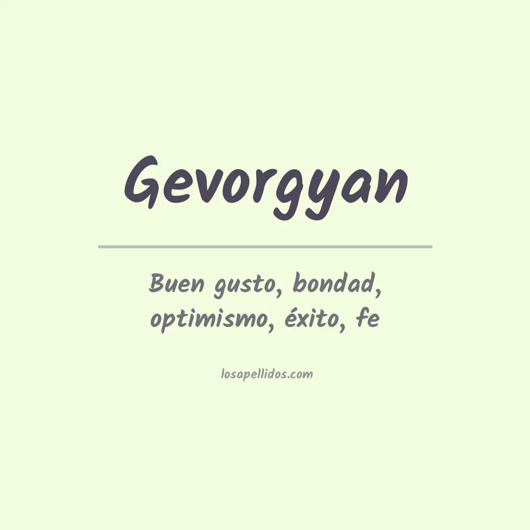 Apellido Gevorgyan