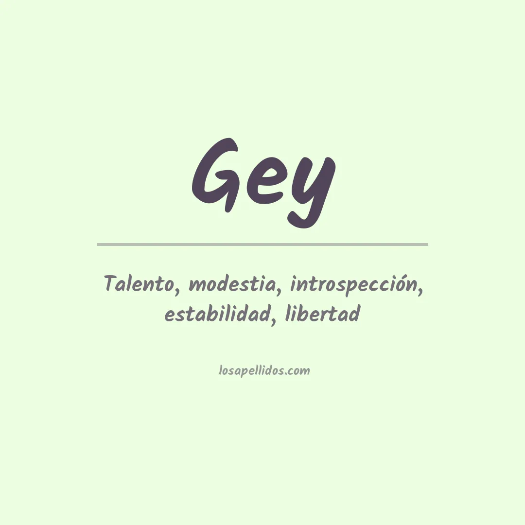Apellido Gey