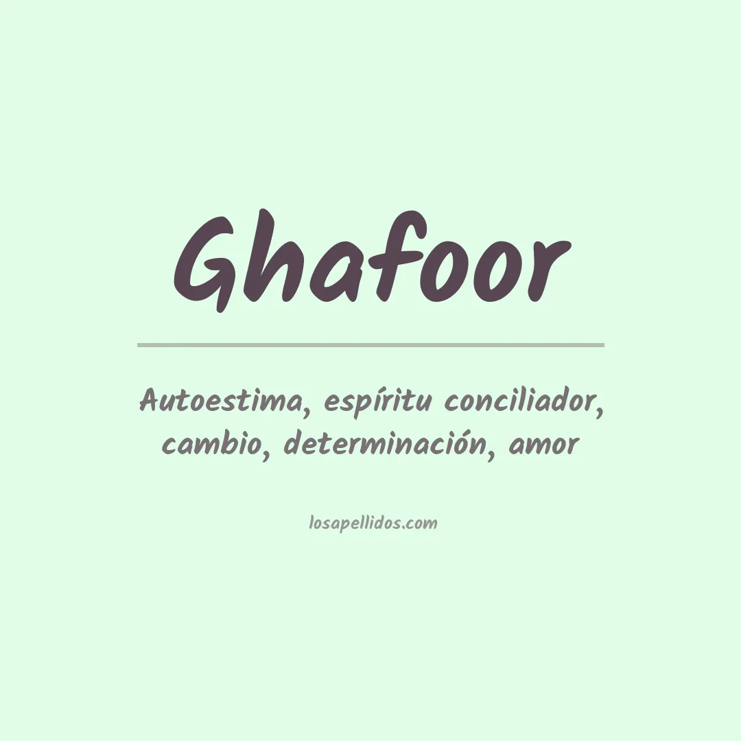 Apellido Ghafoor