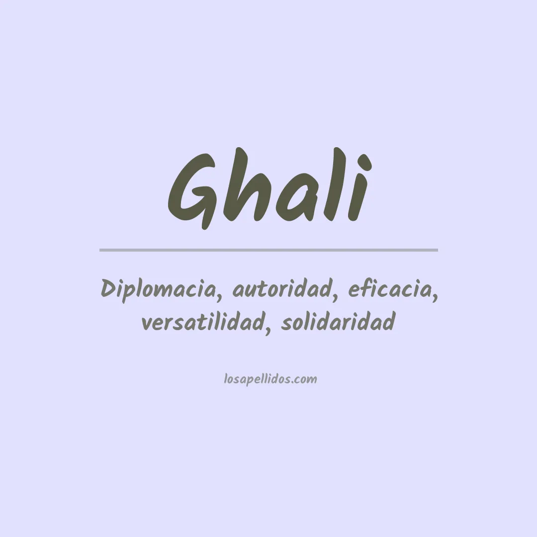 Apellido Ghali