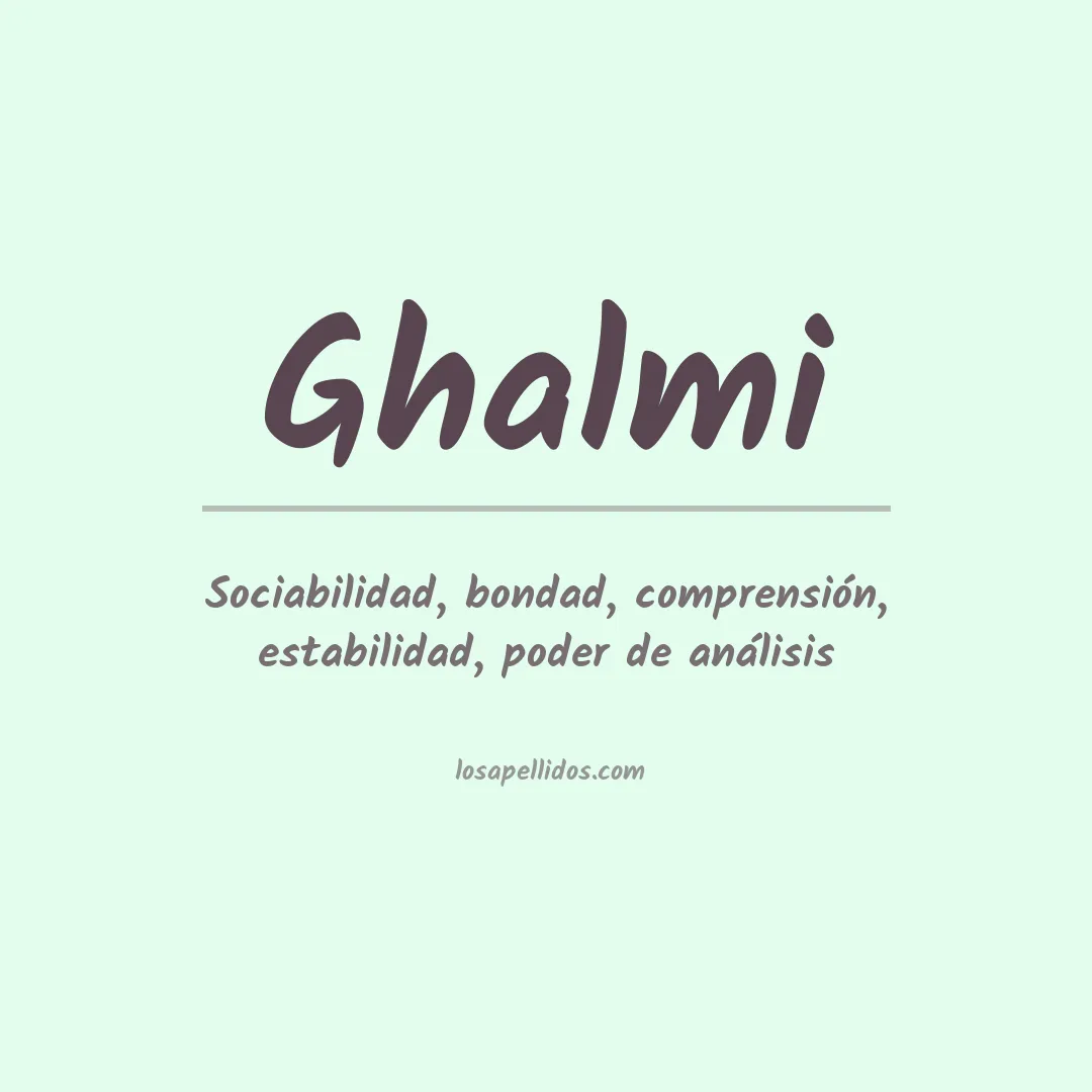 Apellido Ghalmi