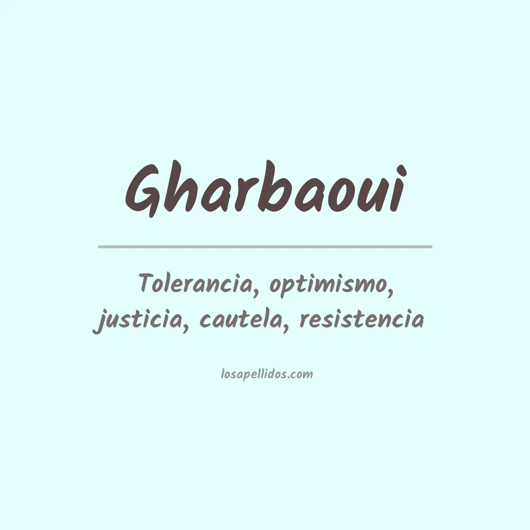 Apellido Gharbaoui