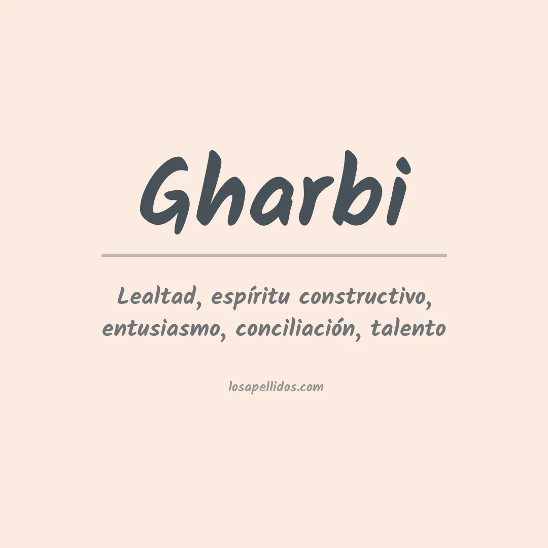Apellido Gharbi