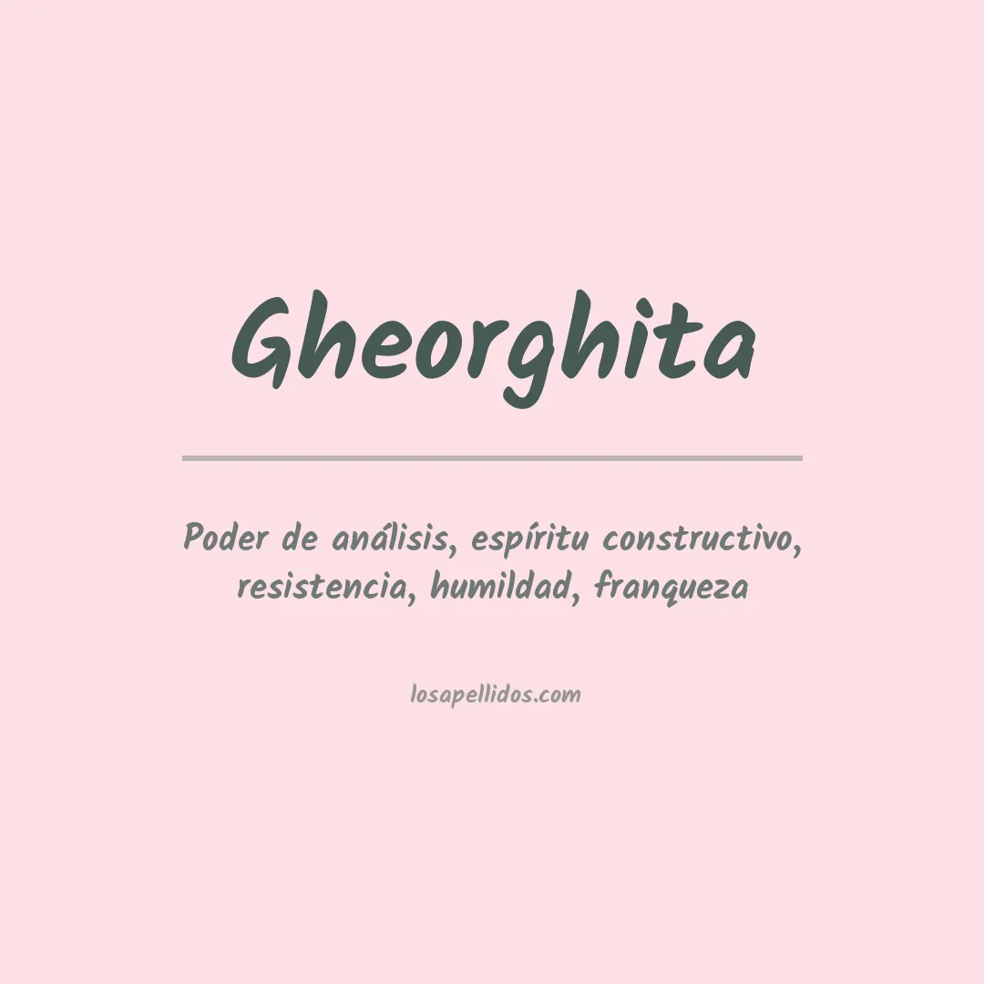 Apellido Gheorghita
