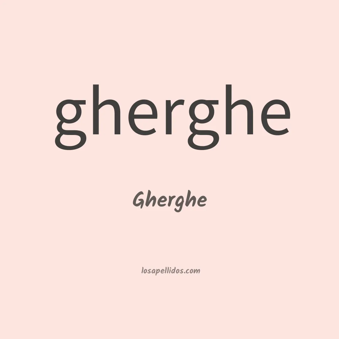 Gherghe en chino