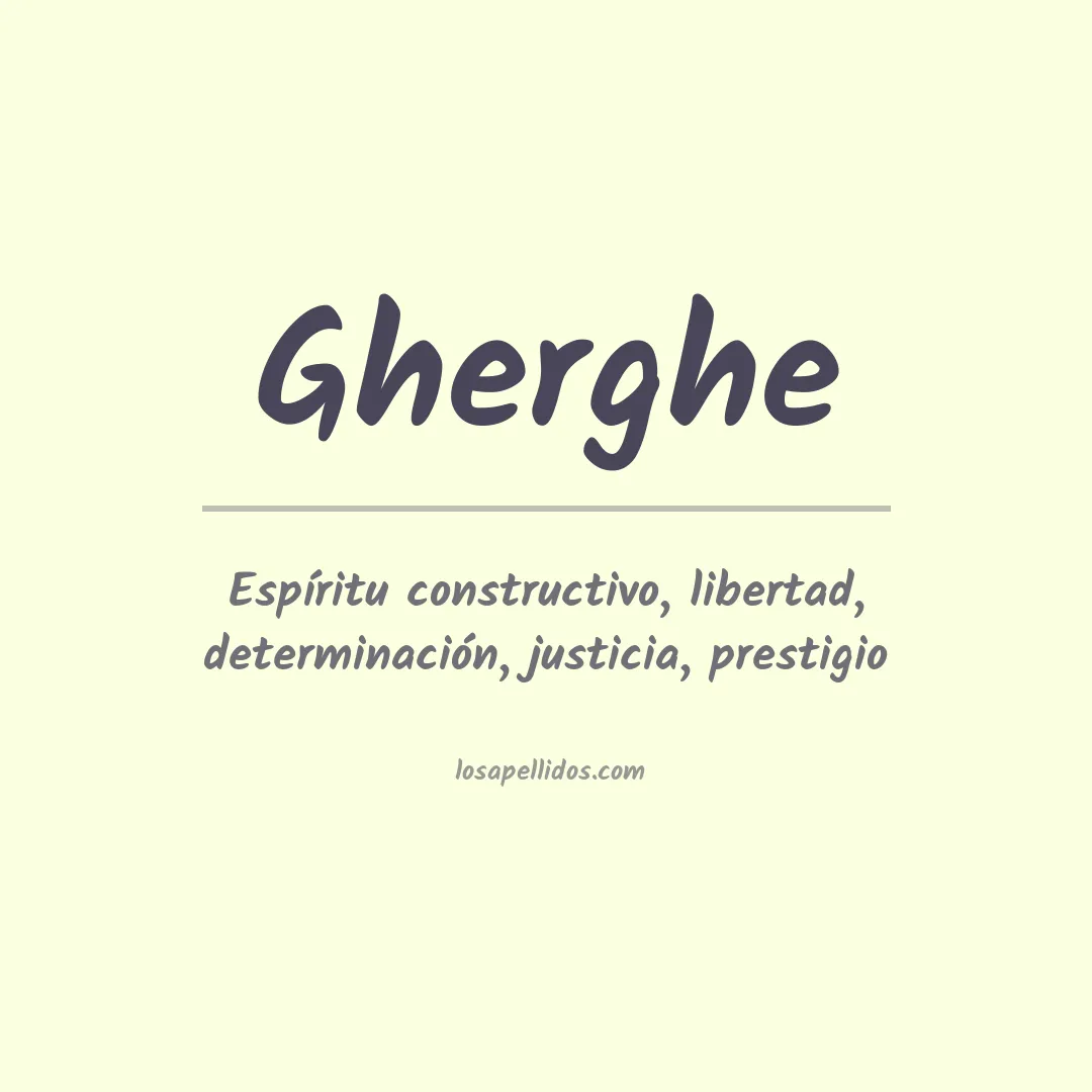 Apellido Gherghe
