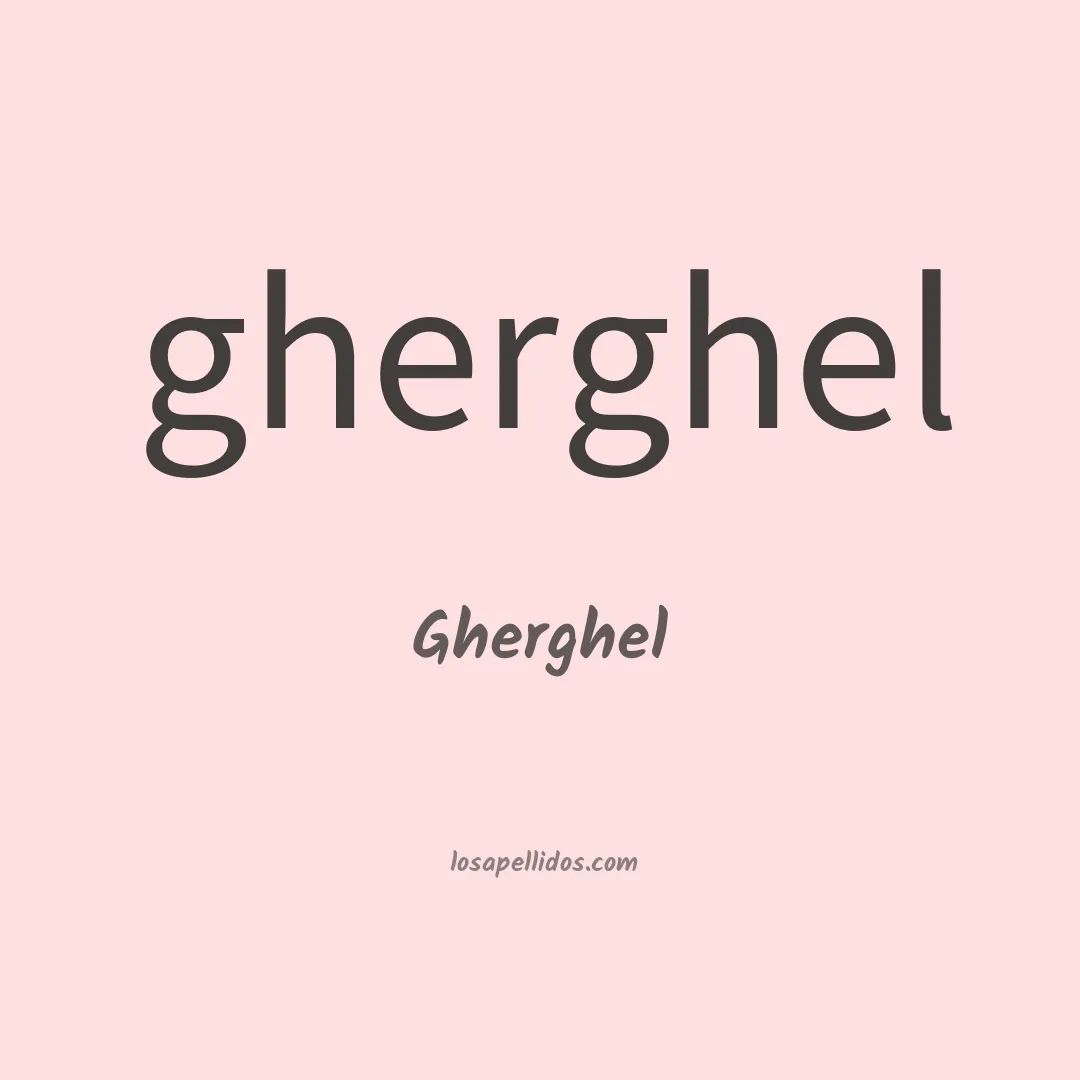 Gherghel en chino