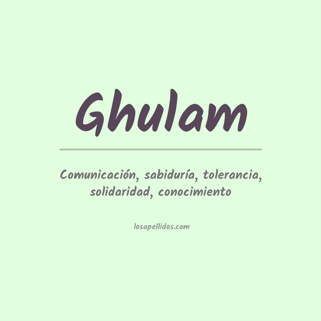 Apellido Ghulam