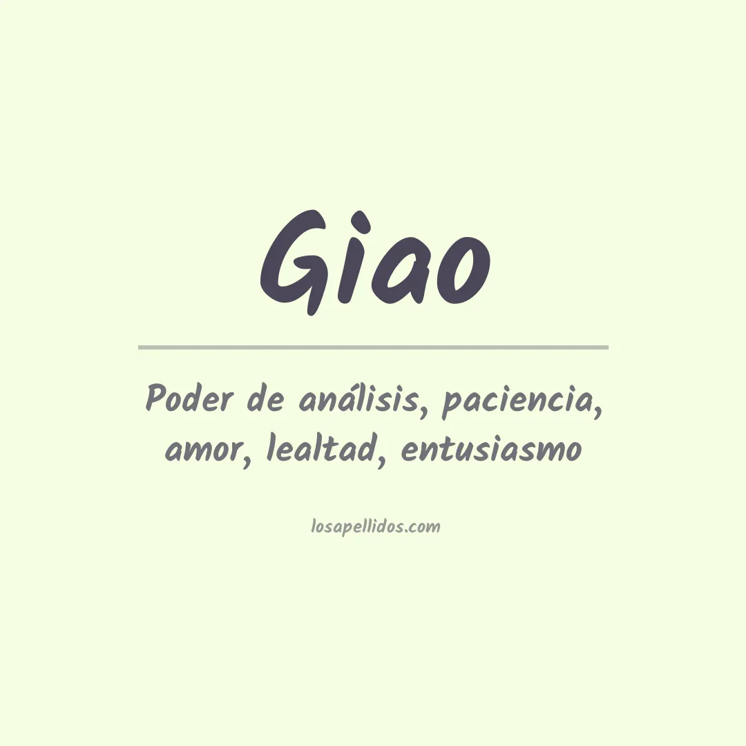 Apellido Giao