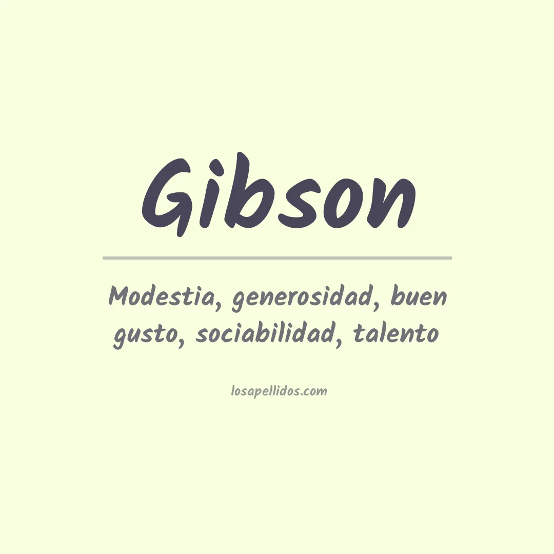 Apellido Gibson