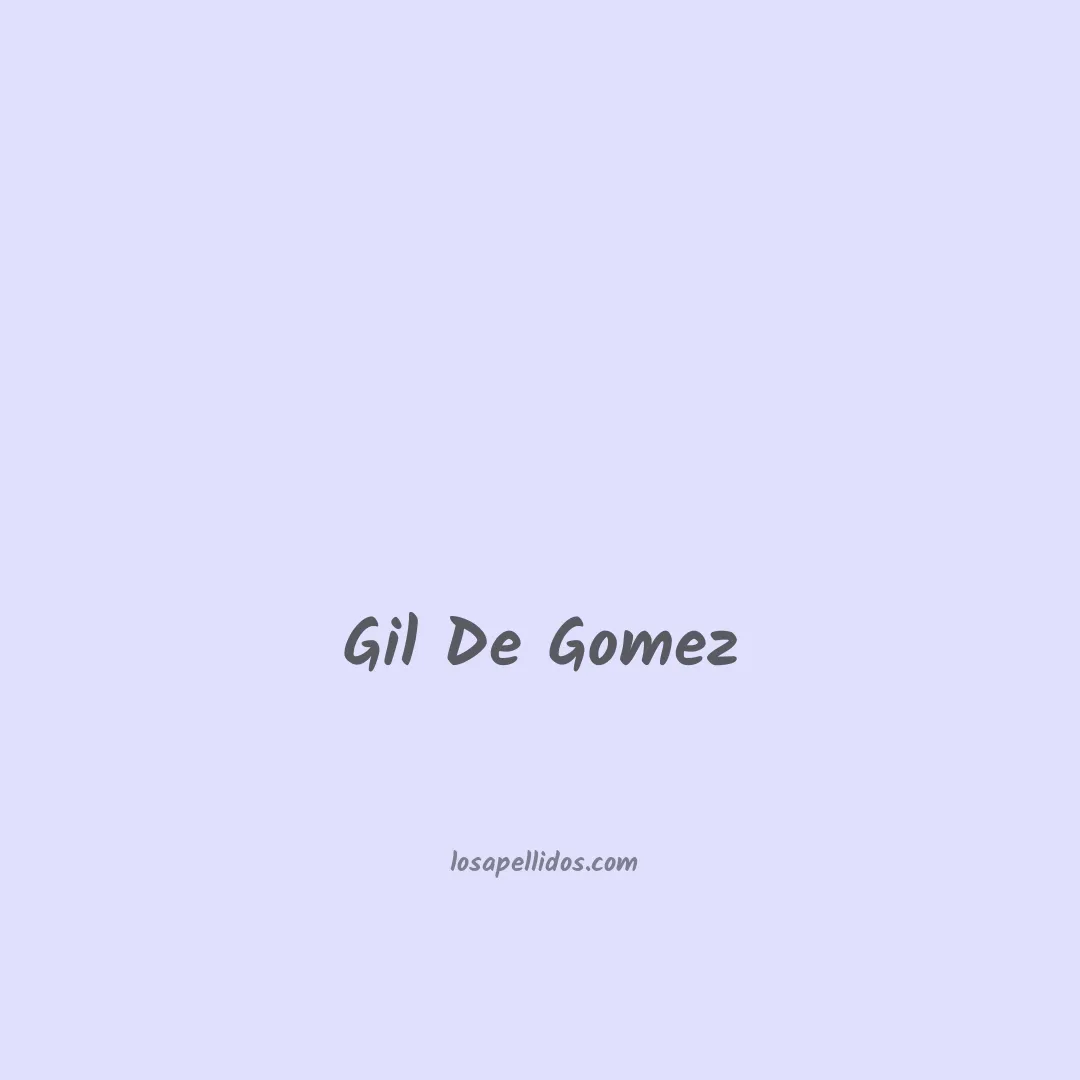 Gil de gomez en chino