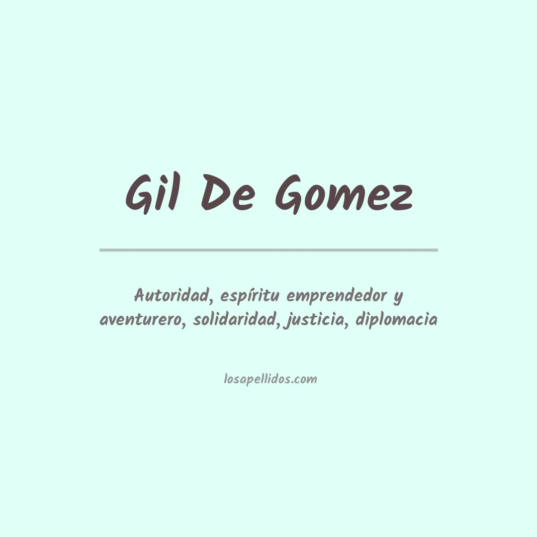 Apellido Gil de gomez