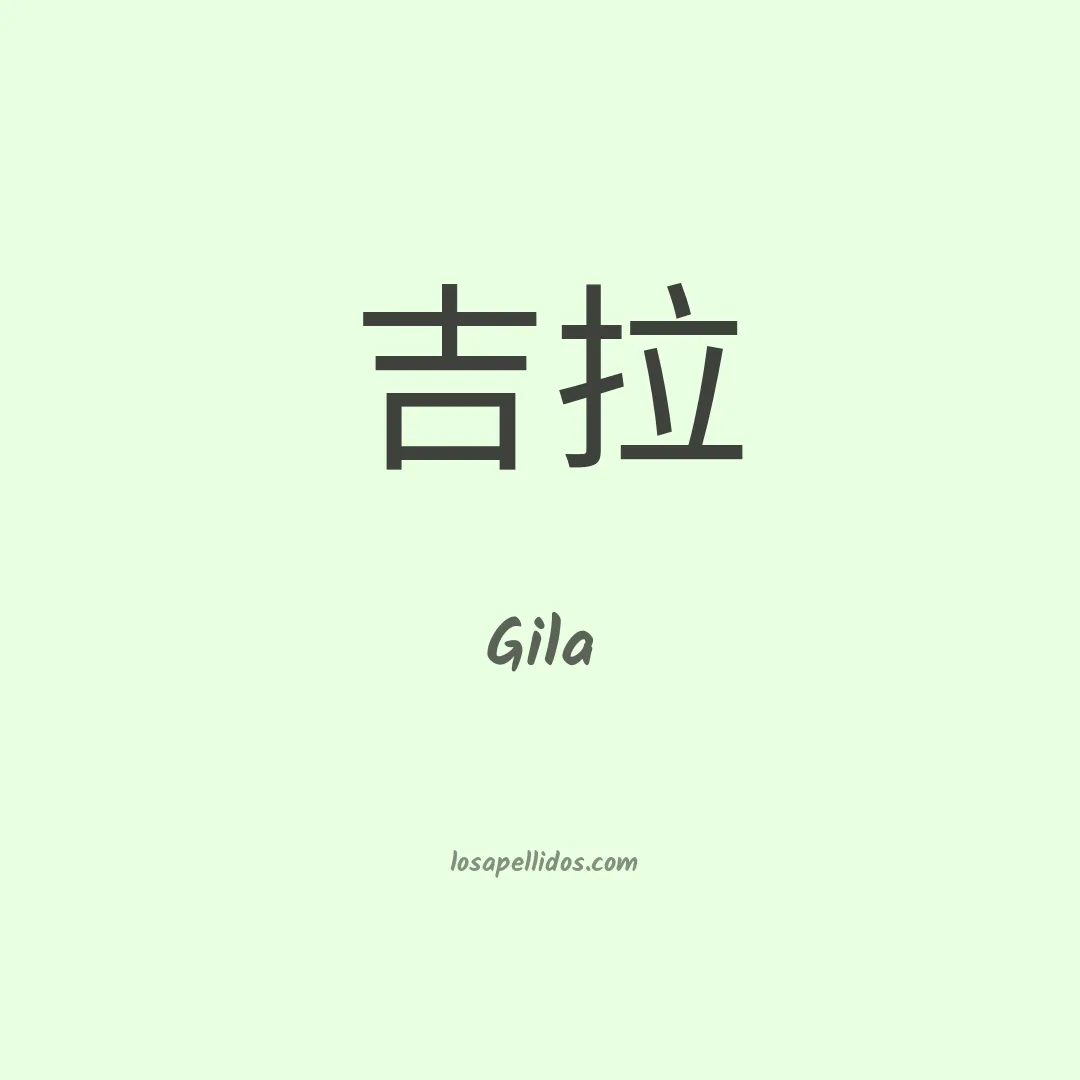 Gila en chino