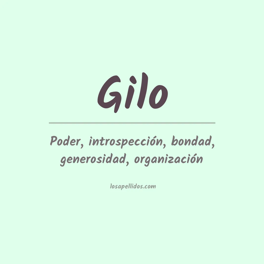 Apellido Gilo