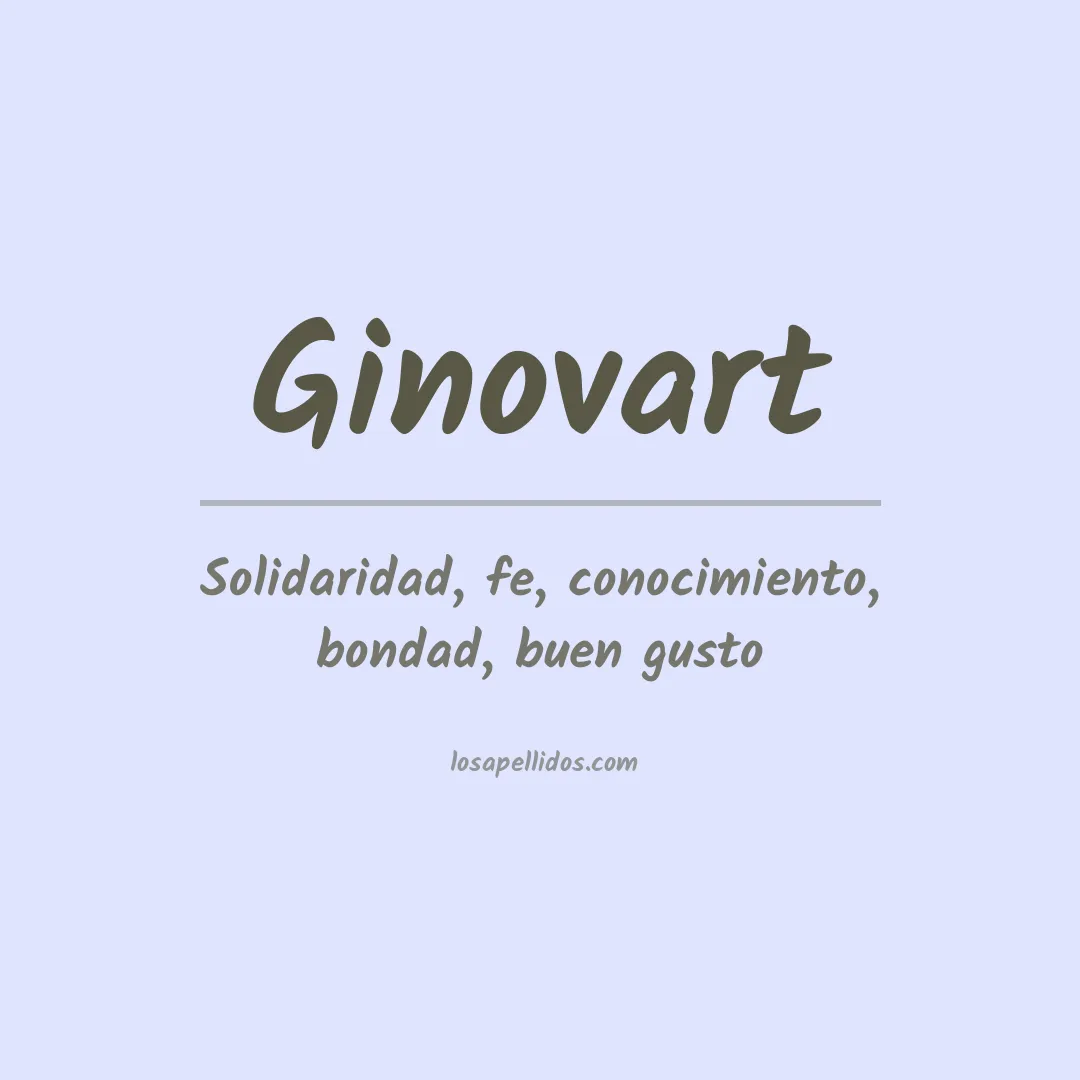 Apellido Ginovart