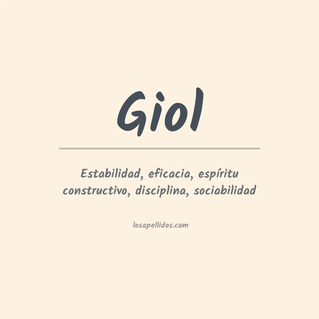 Apellido Giol