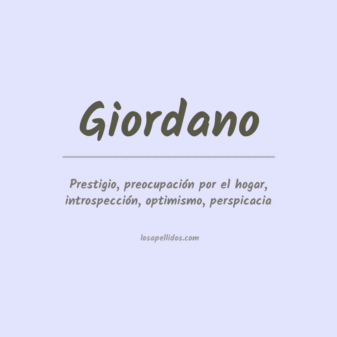 Apellido Giordano