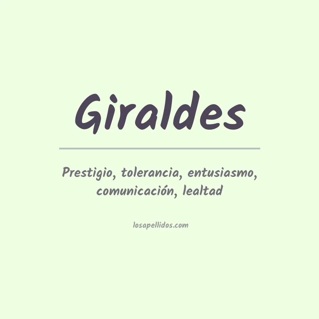 Apellido Giraldes
