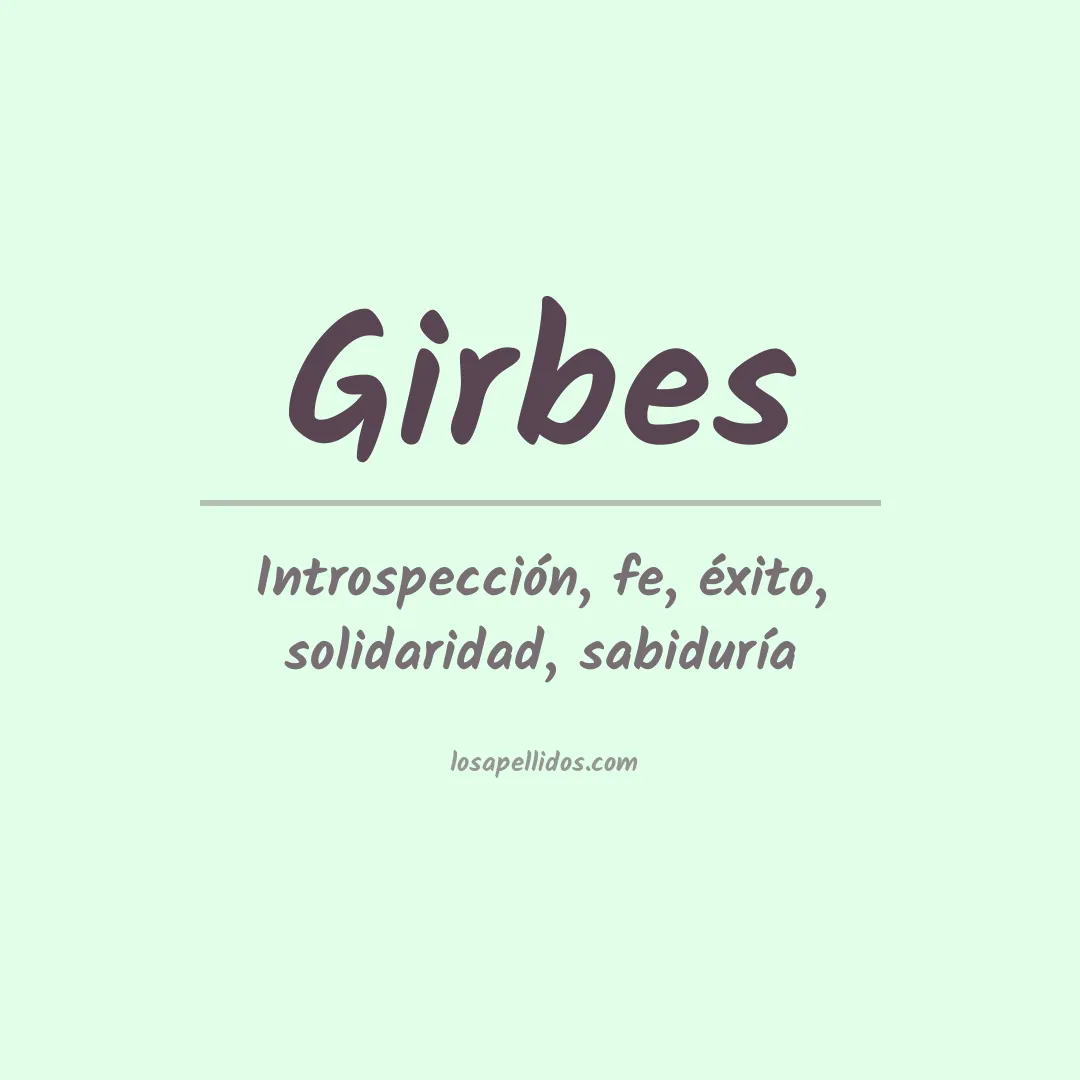 Apellido Girbes