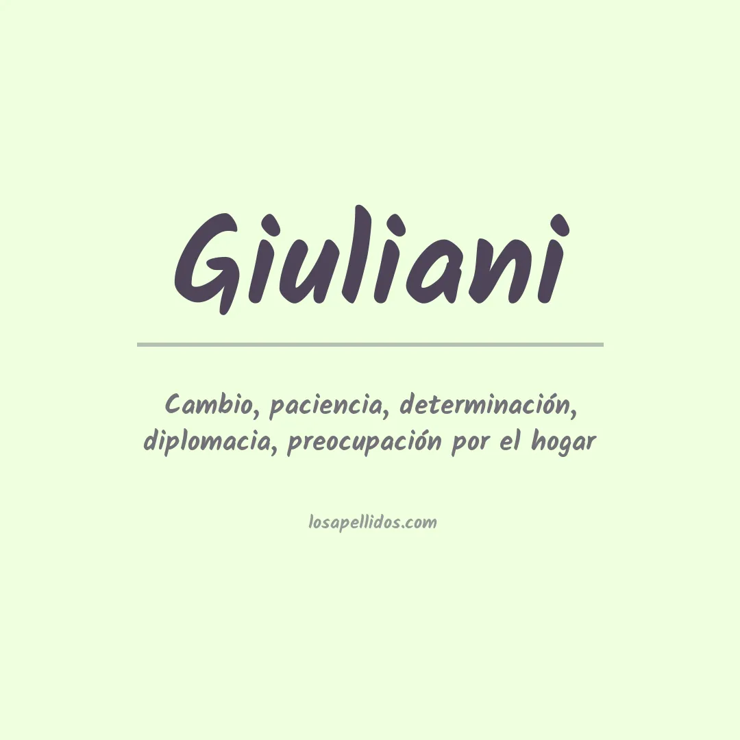 Apellido Giuliani