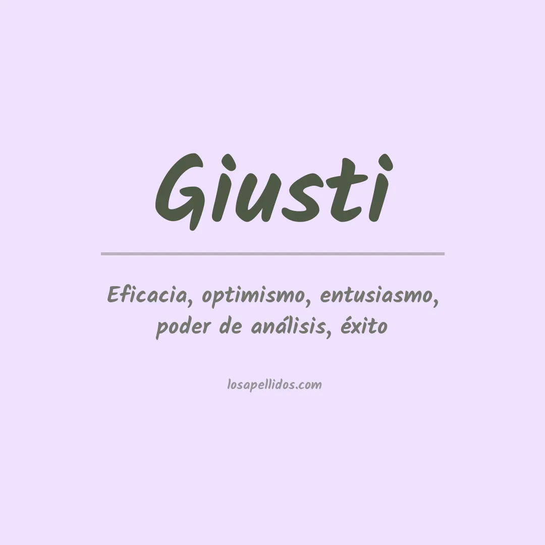 Apellido Giusti