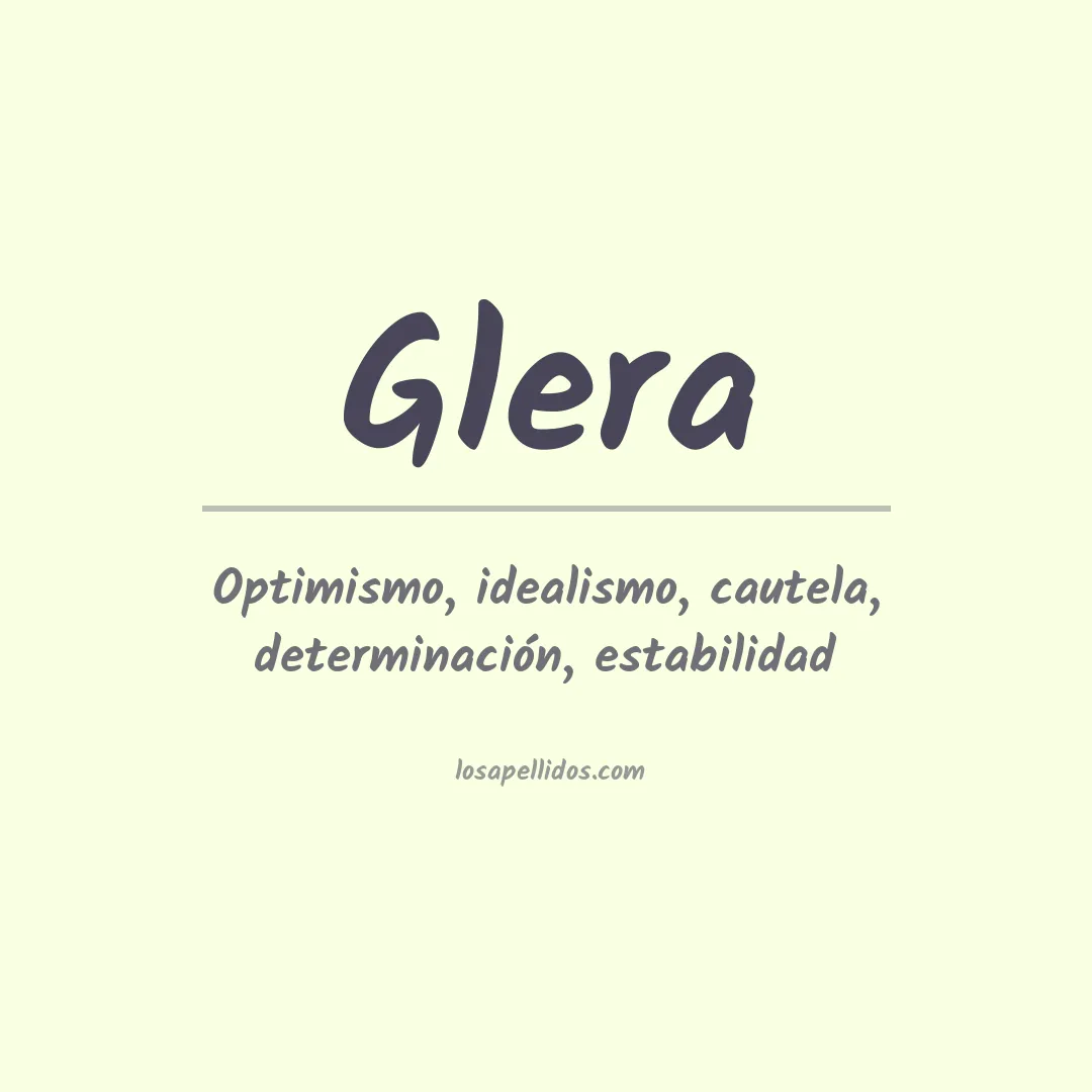 Significado del Apellido Glera