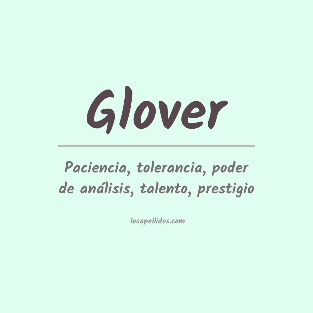 Apellido Glover