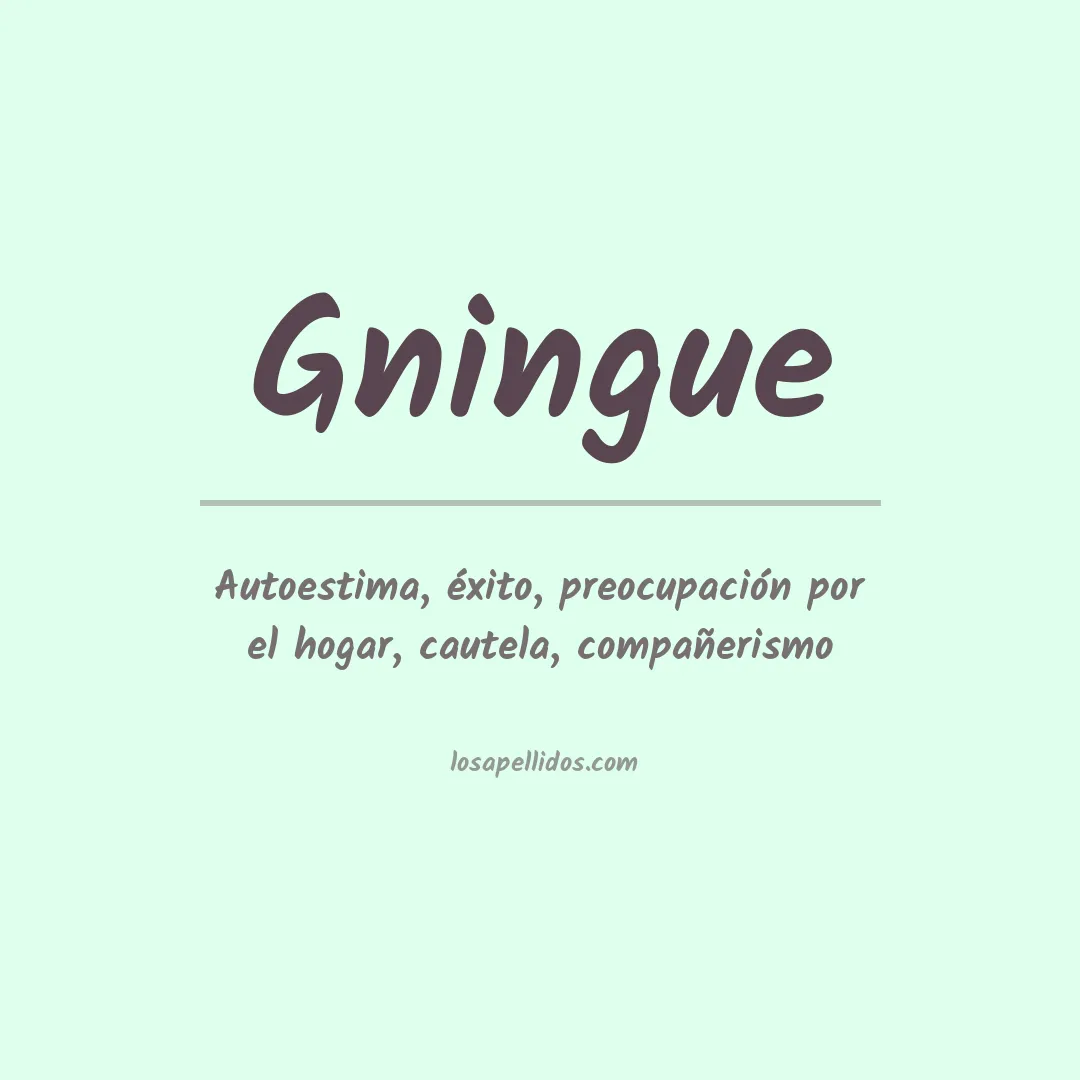 Apellido Gningue