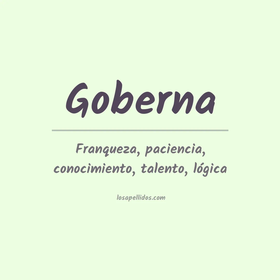 Significado del Apellido Goberna