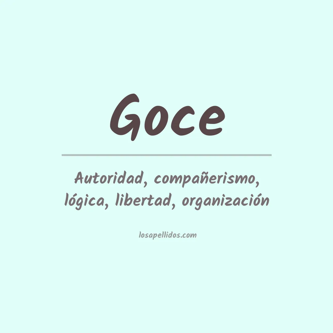 Apellido Goce
