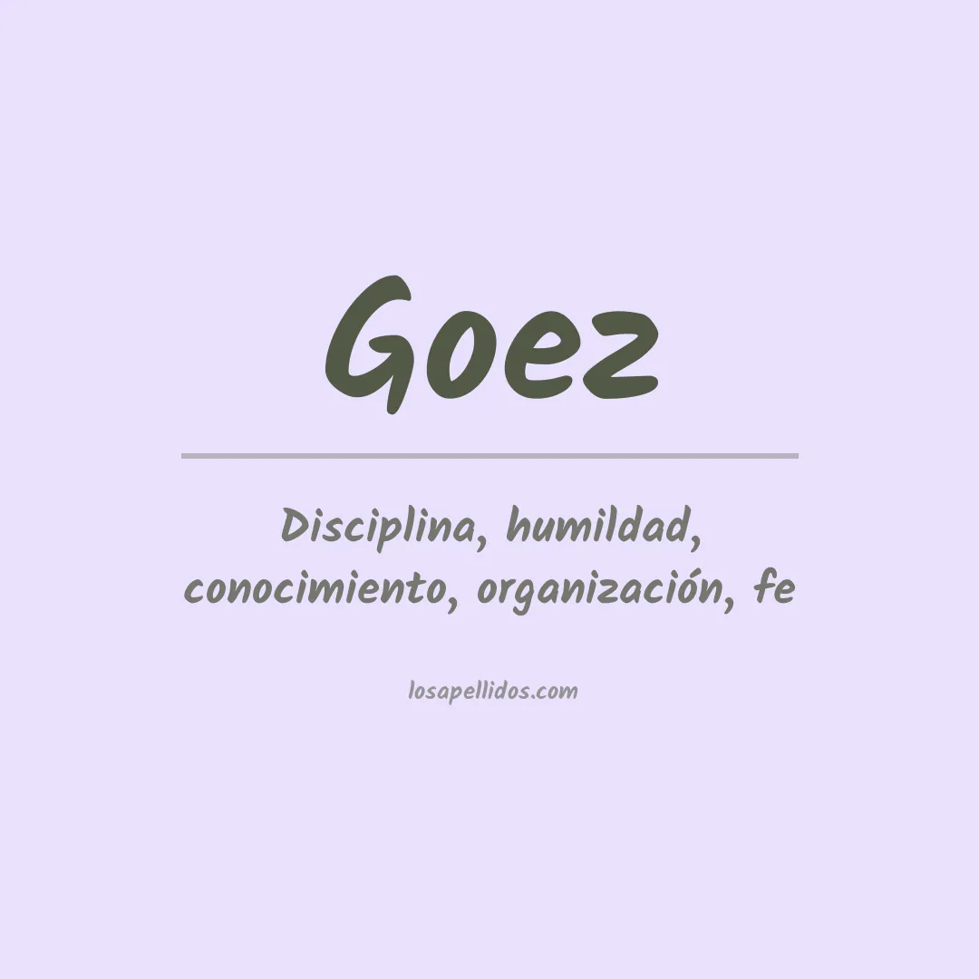 Apellido Goez