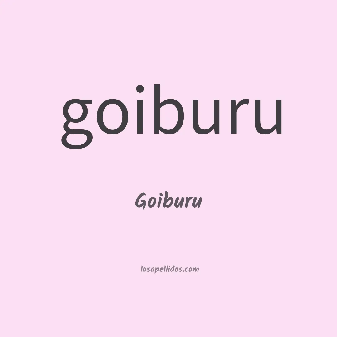 Goiburu en chino