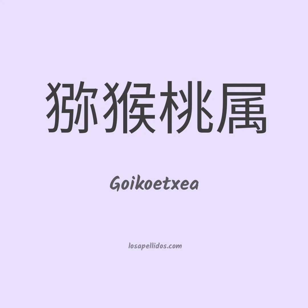 Goikoetxea en chino