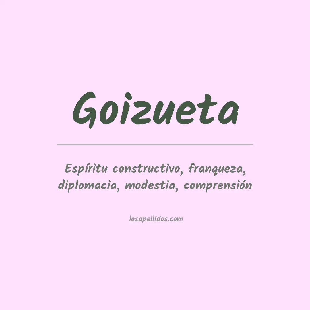 Significado del Apellido Goizueta
