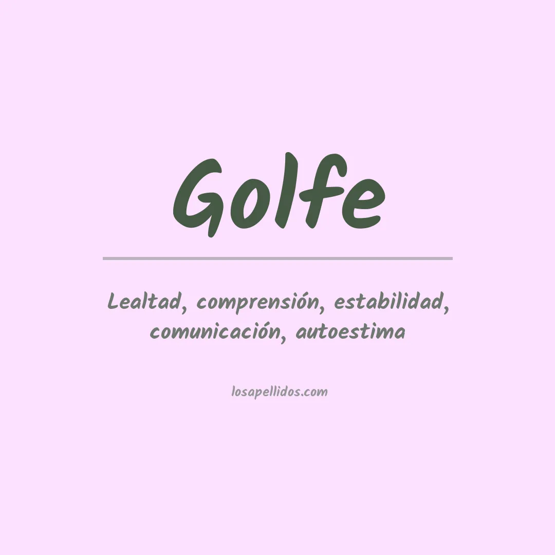 Apellido Golfe