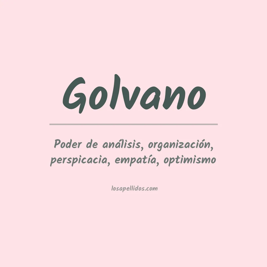 Apellido Golvano