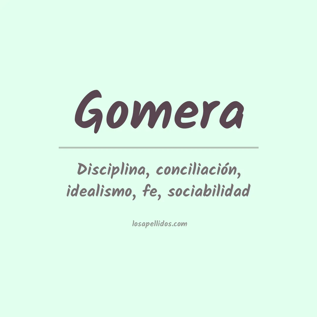 Apellido Gomera