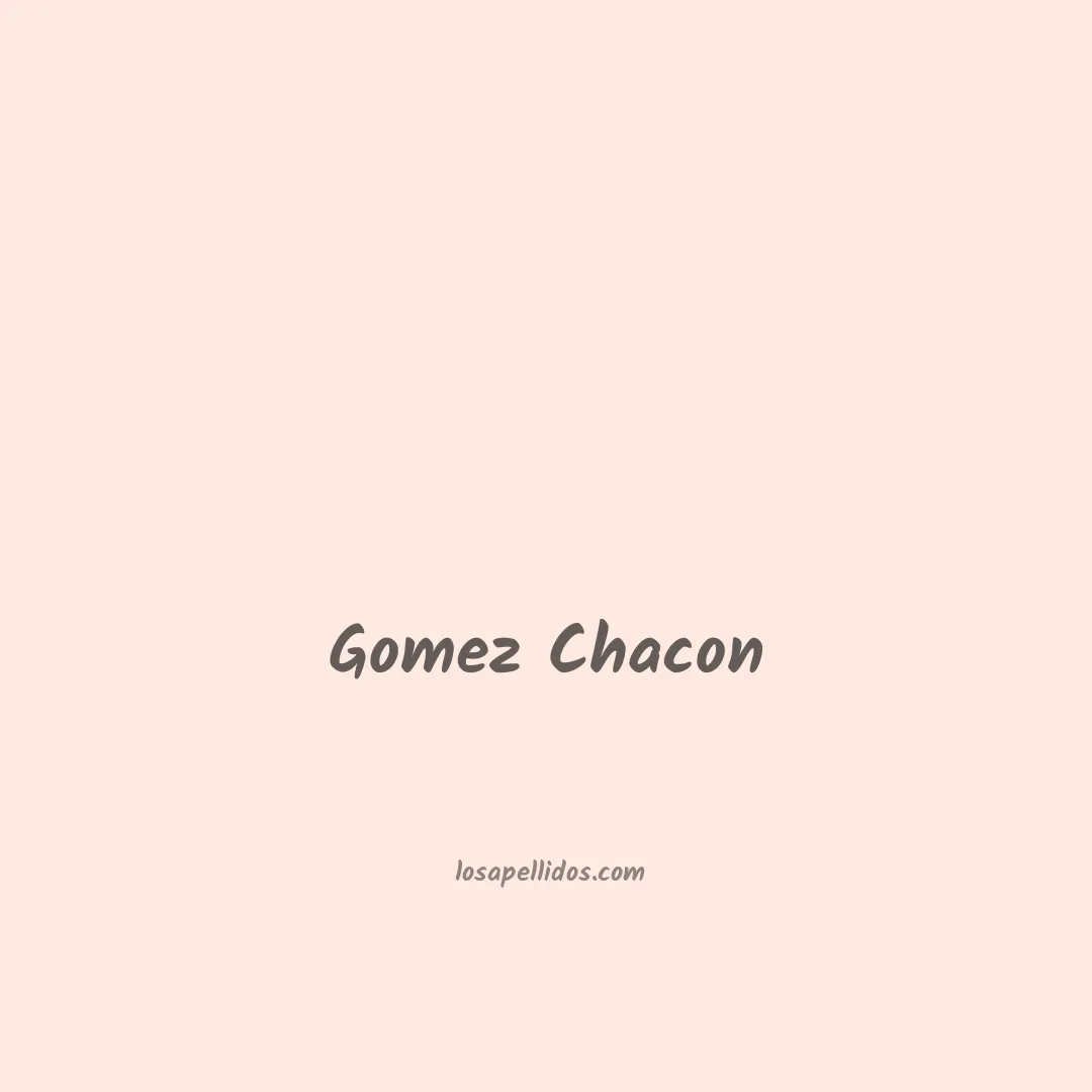 Gomez chacon en chino