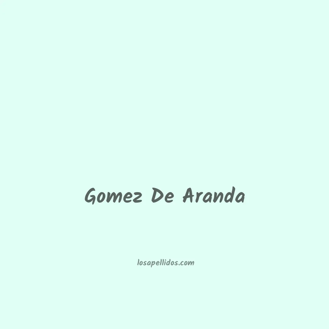 Gomez de aranda en chino