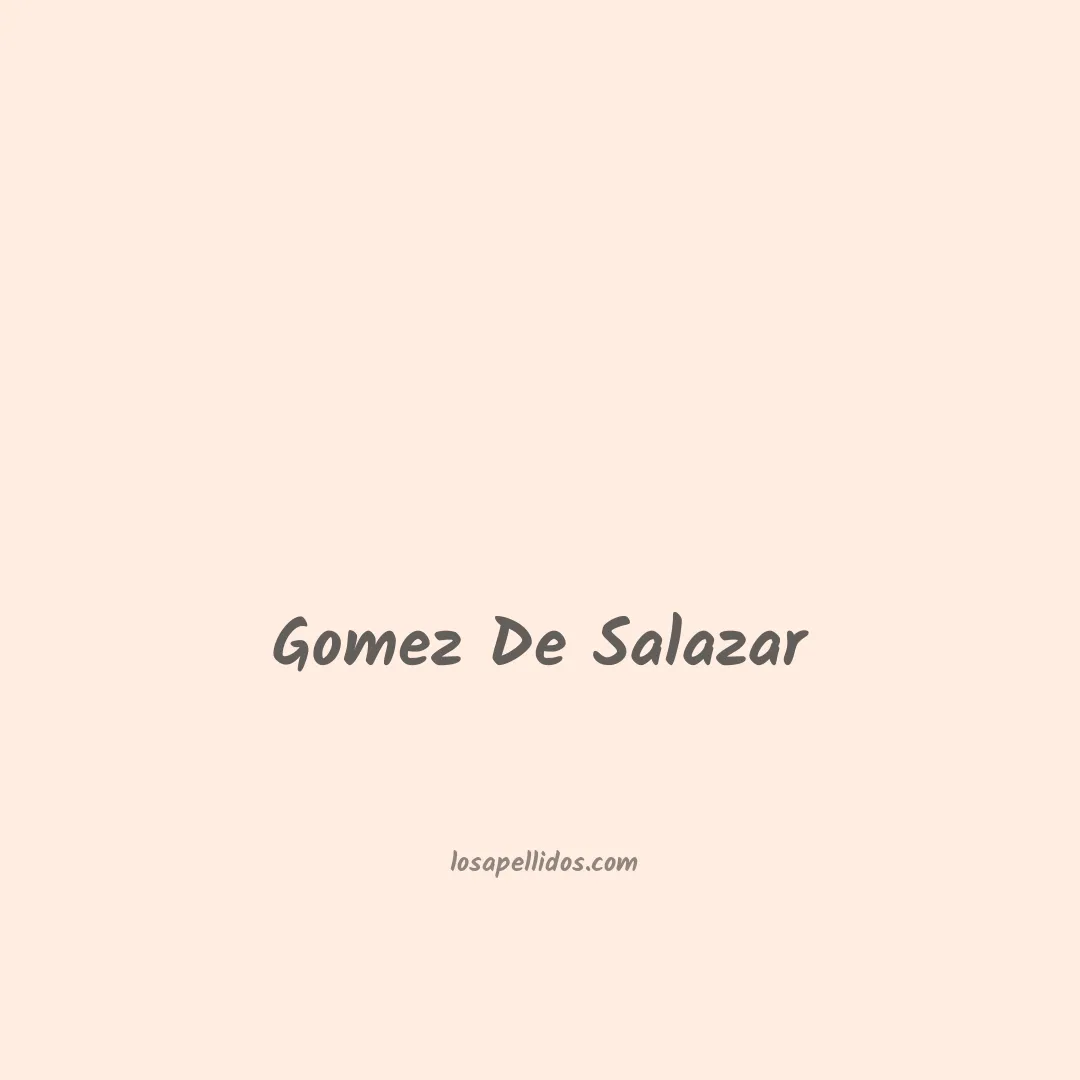 Gomez de salazar en chino