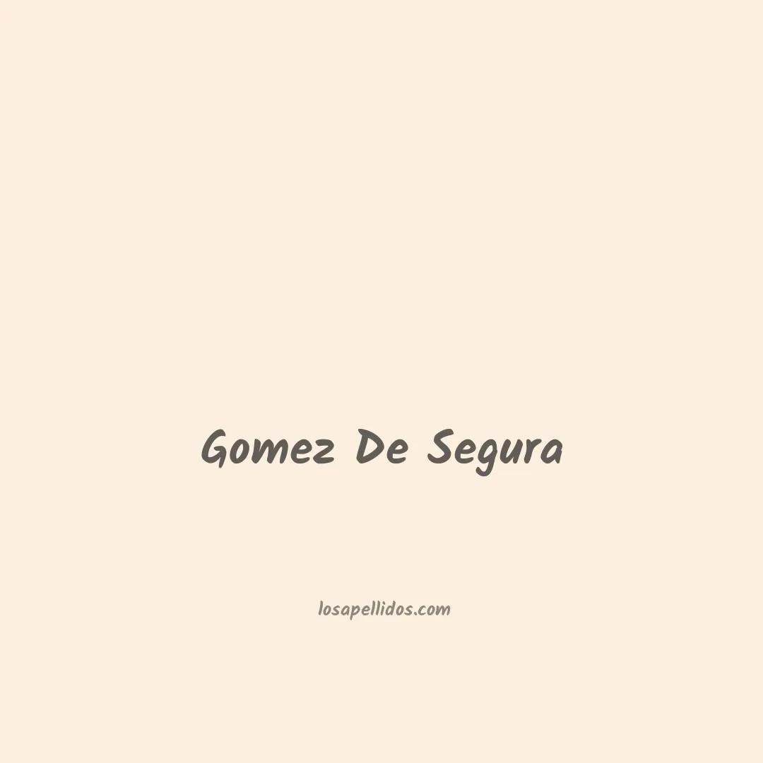 Gomez de segura en chino