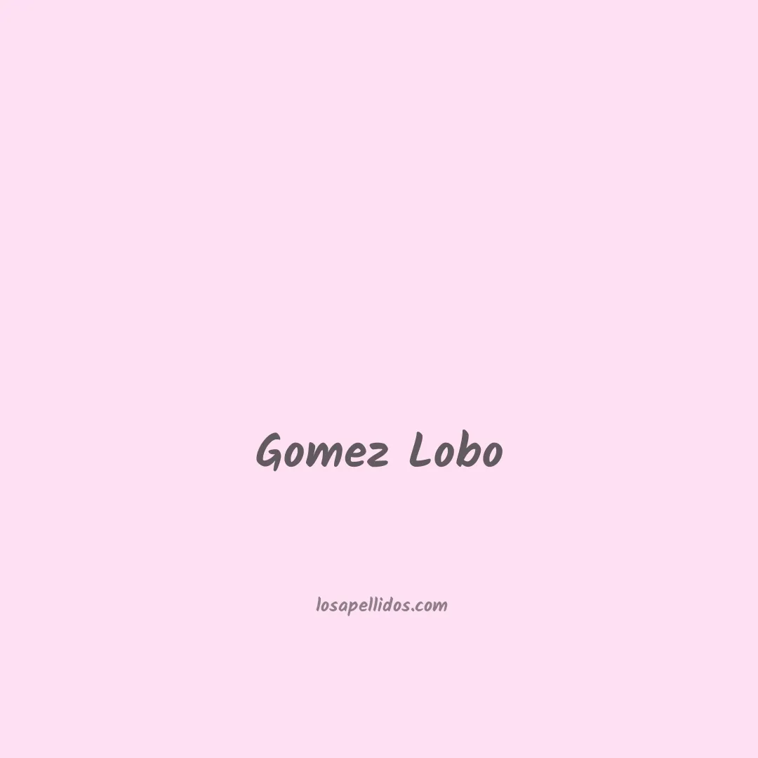 Gomez lobo en chino