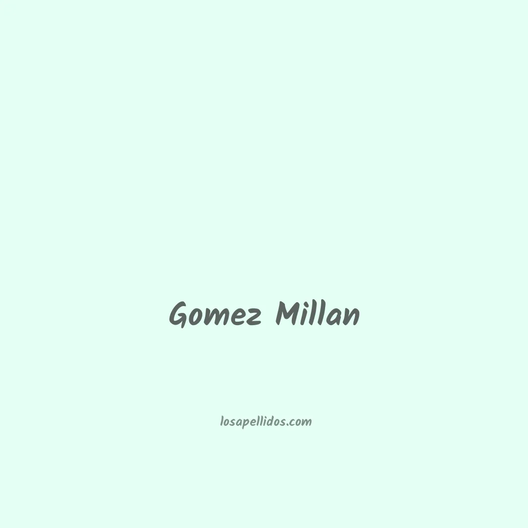Gomez millan en chino