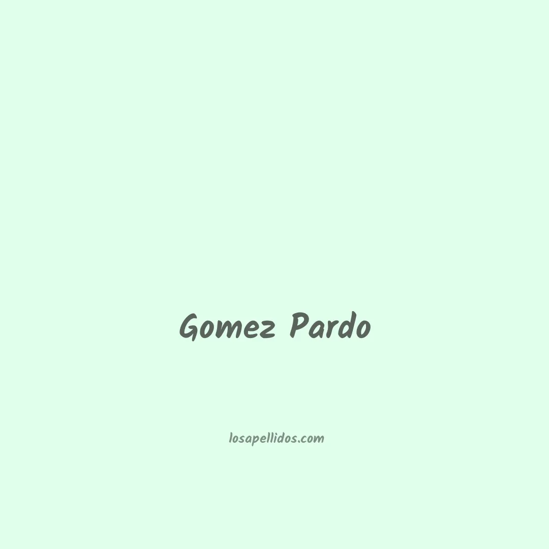 Gomez pardo en chino