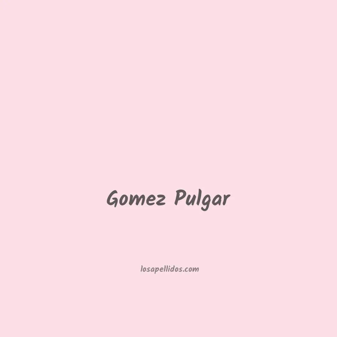 Gomez pulgar en chino