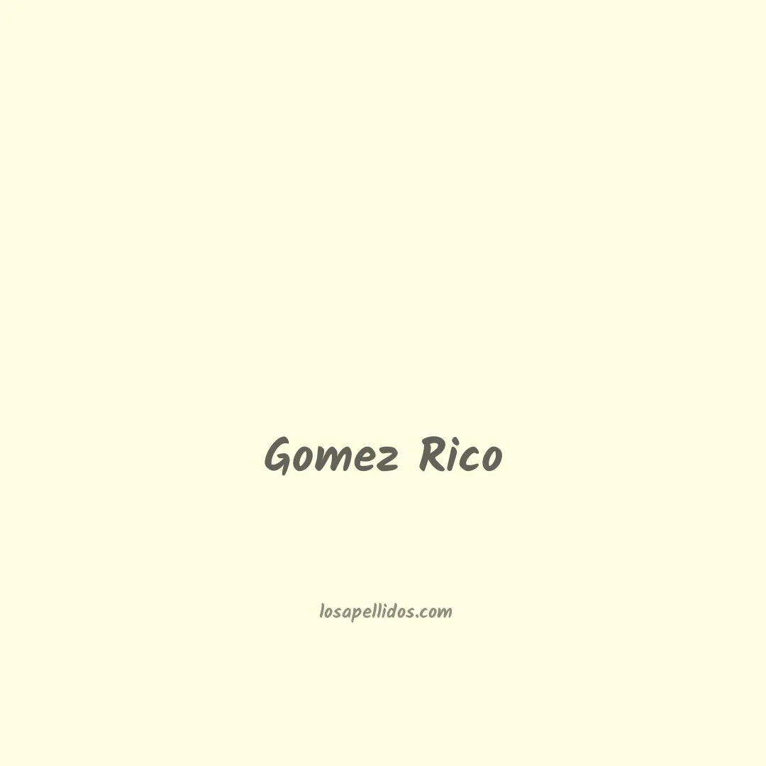 Gomez rico en chino